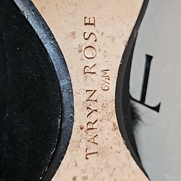 Taryn Rose Forsters Black Kid suede FUR boots zippered size 6.5 M with box - Picture 11 of 13